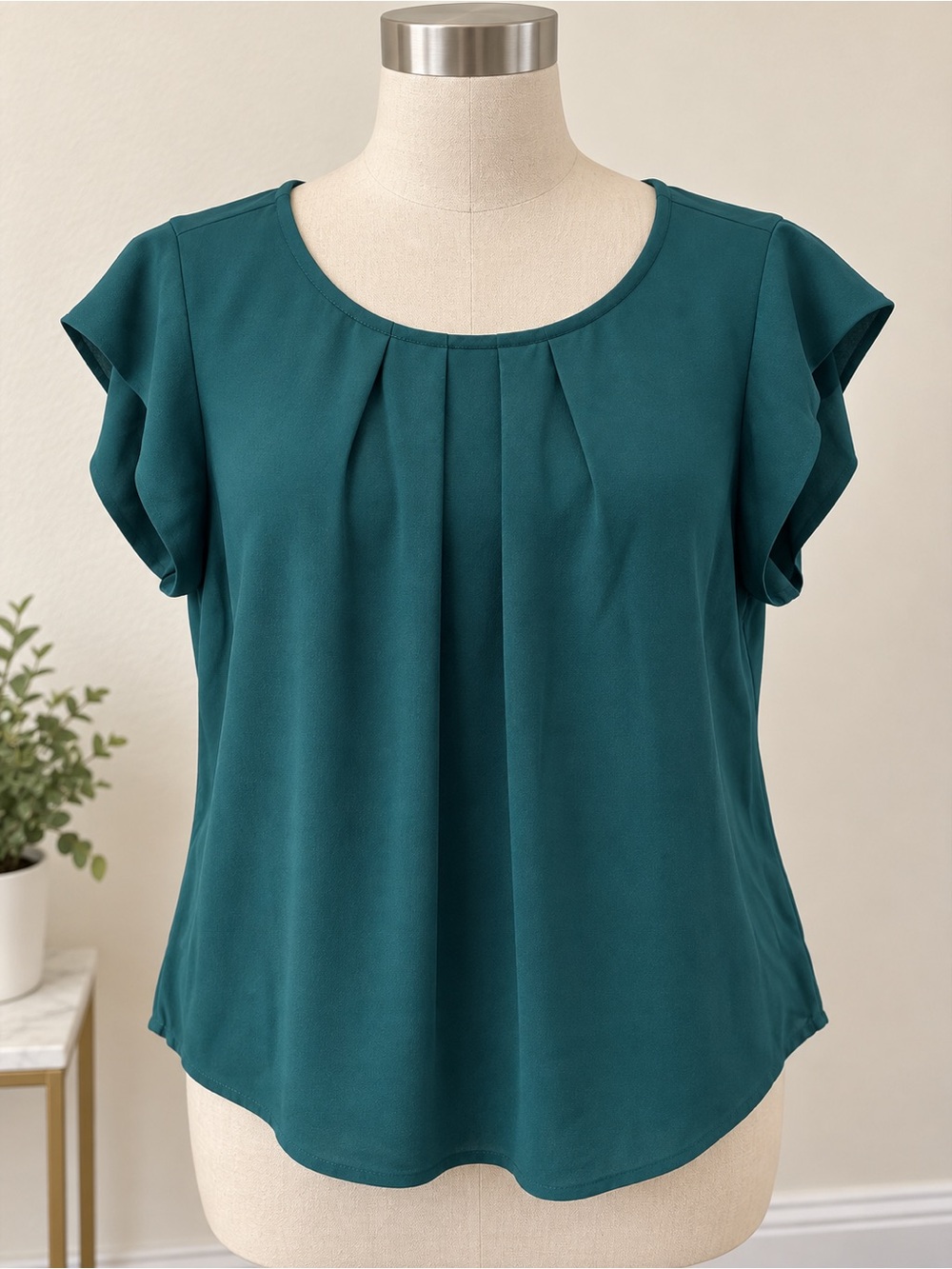 SHEIN Curve Hunter Green Blouse size 0XL